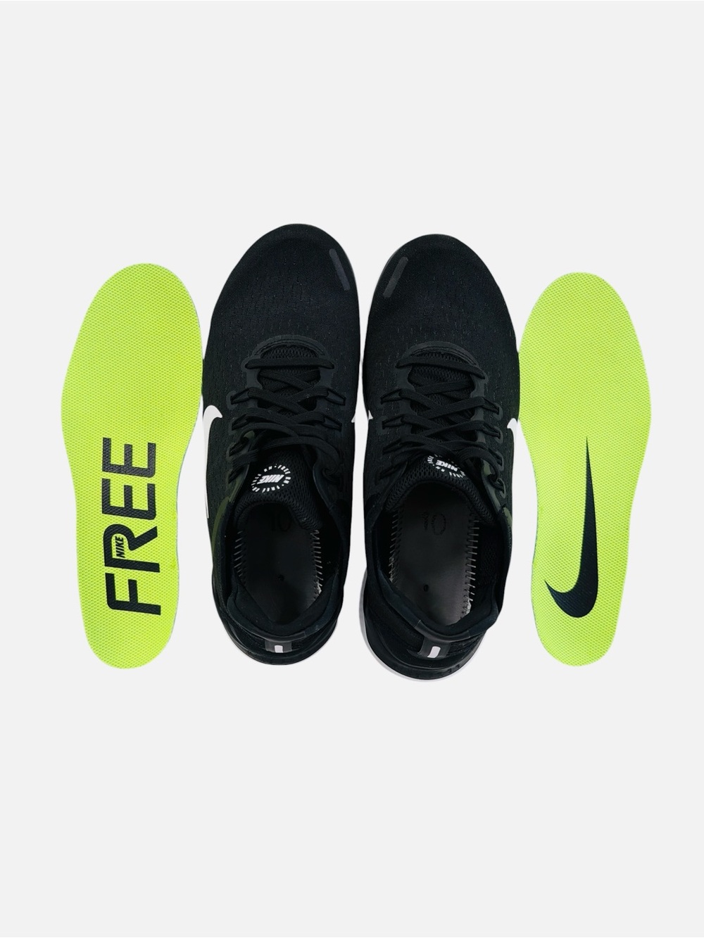 Nike Free RN 2018 Black White Athletic Running Shoes 942837-001 Women's Size 10 - Picture 11 of 12